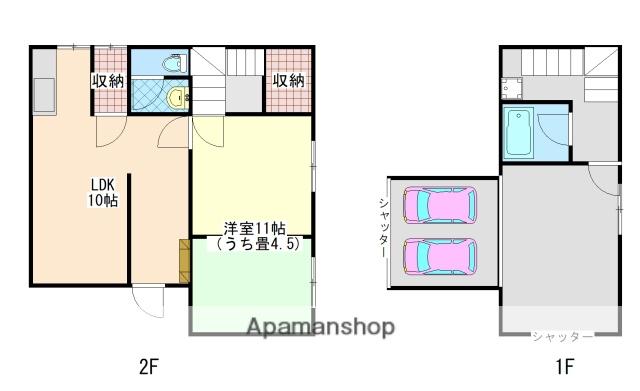 グリーンロード参番館(1LDK/1階)の間取り写真