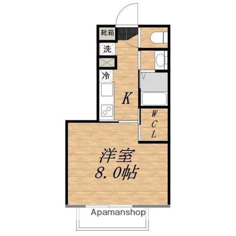 BIOTOPE(1K/5階)の間取り写真