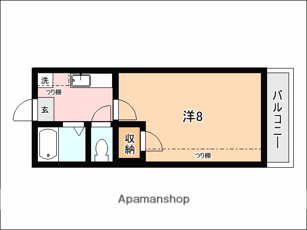 ロイヤルメゾン下荒田(1K/3階)の間取り写真