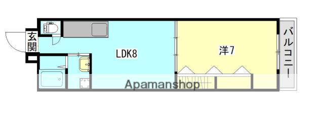 TRESORⅢ(1LDK/2階)の間取り写真