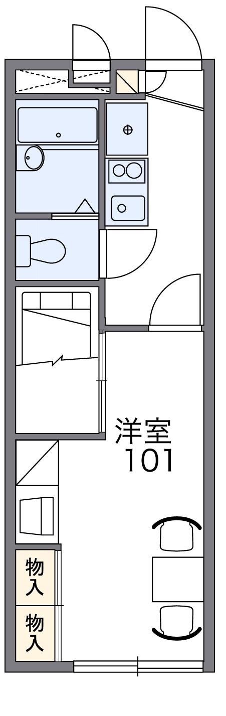レオパレスR&A(1K/1階)の間取り写真