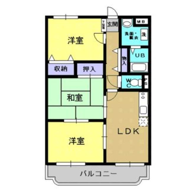 センチュリー21(3DK/5階)の間取り写真