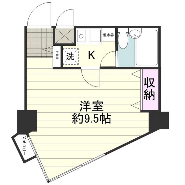 ライオンズマンション天文館(ワンルーム/4階)の間取り写真