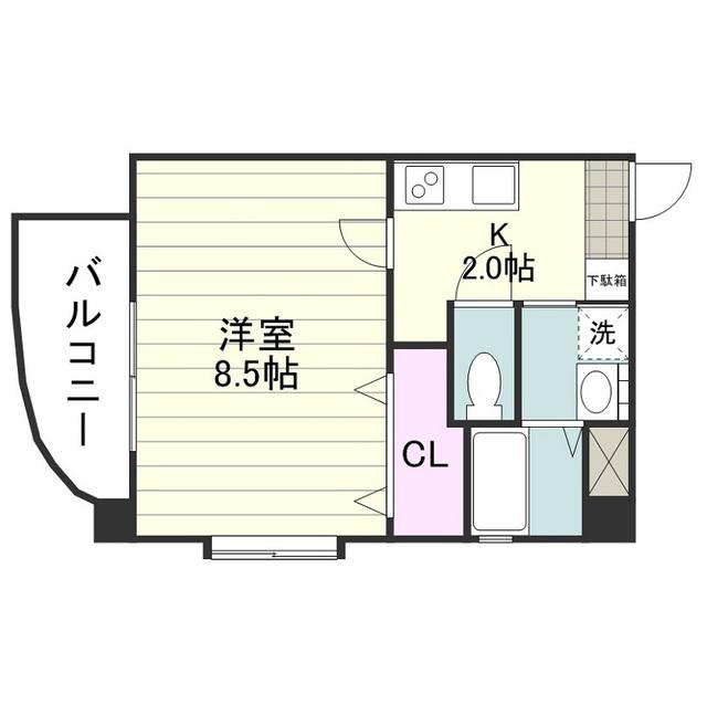 プリマヴェーラN・11(1K/3階)の間取り写真