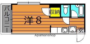 第6富山ビル(ワンルーム/3階)の間取り写真