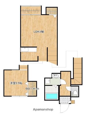 クラリス B棟(1LDK/1階)の間取り写真