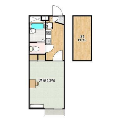 REEGO桜ヶ丘(1K/1階)の間取り写真