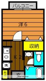 セジュール野辺(1K/2階)の間取り写真