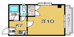 ソーラー館(1K/4階)の間取り写真