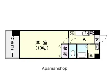 グランセーヌ二軒茶屋(1K/6階)の間取り写真