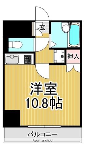 プレジデント荒田八幡(ワンルーム/4階)の間取り写真
