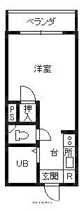 プリマヴェーラ宇宿(ワンルーム/5階)の間取り写真