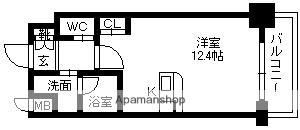 パークサイド加治屋町(ワンルーム/7階)の間取り写真