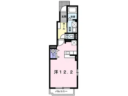 アクティブロード・Y(ワンルーム/1階)の間取り写真