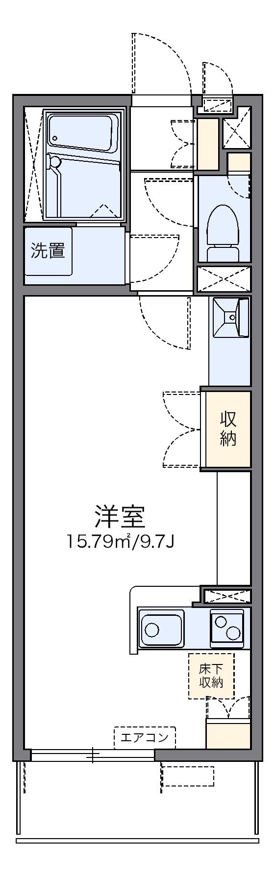 レオネクストHAPPINESS(ワンルーム/1階)の間取り写真