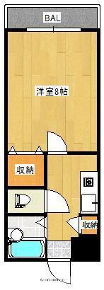 コーポレートロード21小松原(1K/3階)の間取り写真