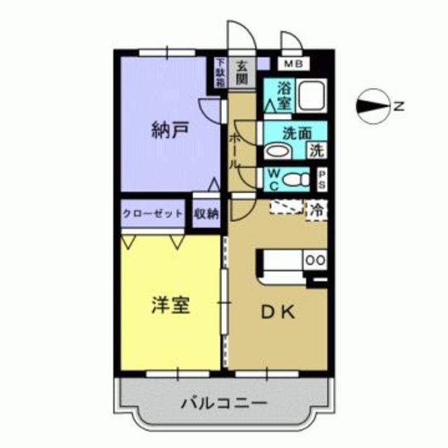 CRパークサイド(2DK/3階)の間取り写真