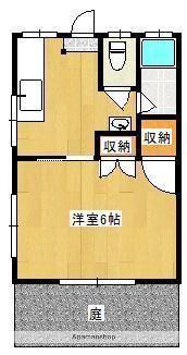 コーポ上村(1K/1階)の間取り写真