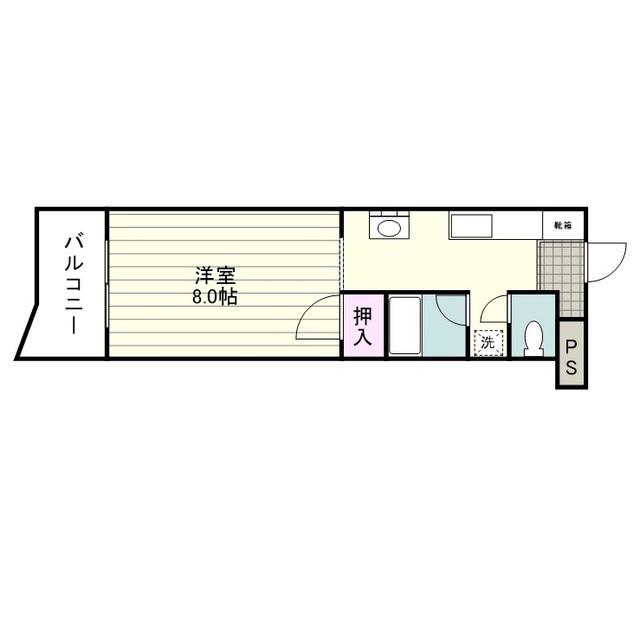 ハイツ宮原(1K/1階)の間取り写真