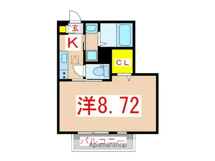 ファインコート下荒田(ワンルーム/3階)の間取り写真