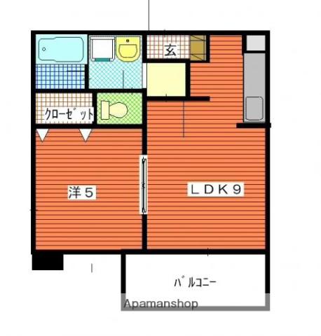 カラーズ(1LDK/6階)の間取り写真