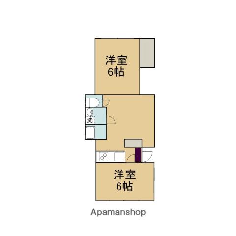 松下アパート(2DK/1階)の間取り写真