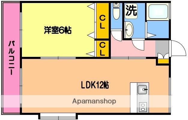 トレゾアⅡ(1LDK/2階)の間取り写真