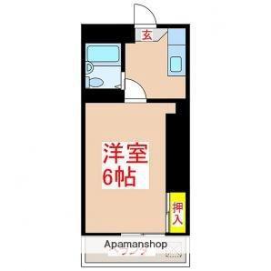 コーポ六番館(1K/3階)の間取り写真