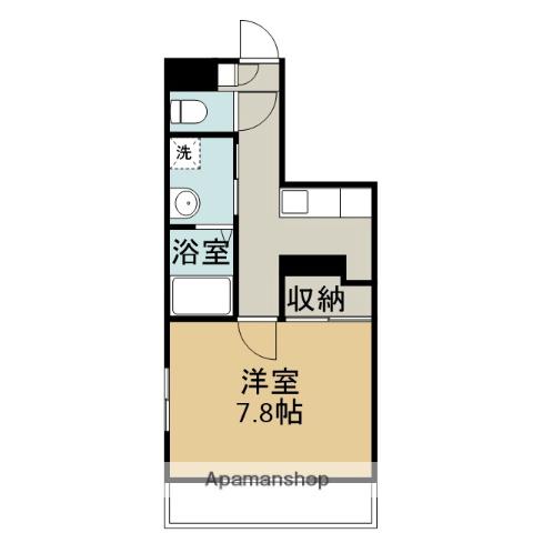 エルガーデン宇宿(1K/1階)の間取り写真