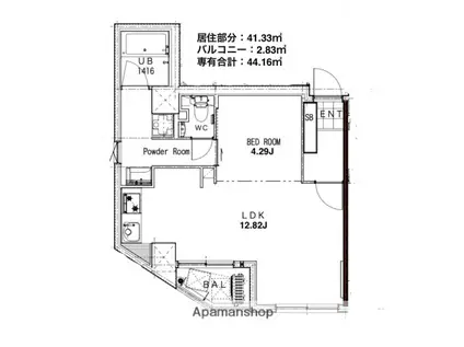 KLAS天文館(1LDK/3階)の間取り写真