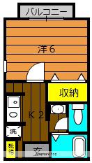 セジュール野辺(1K/1階)の間取り写真