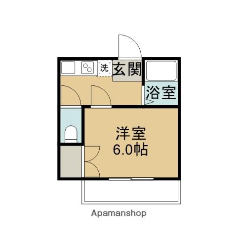 ドミール黒瀬建設(1K/2階)の間取り写真