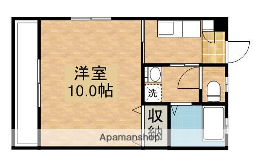 ウエストヒルズⅡ(1K/3階)の間取り写真