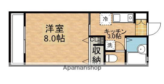 ロイヤルパレスⅠ(1K/2階)の間取り写真