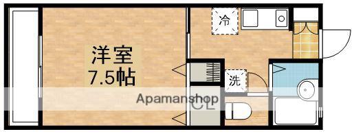ロイヤルパレスⅠ(1K/1階)の間取り写真
