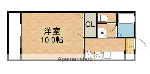 マンションシャルムA(1K/2階)の間取り写真