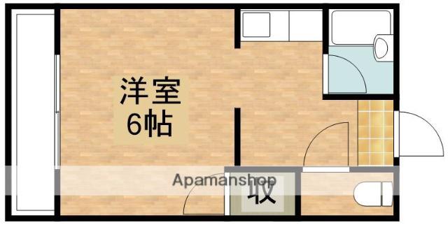 コーポ丸輪 B棟(ワンルーム/2階)の間取り写真