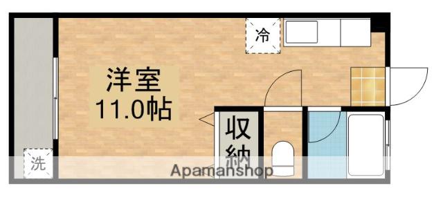 グリーンパーク鹿屋(ワンルーム/3階)の間取り写真