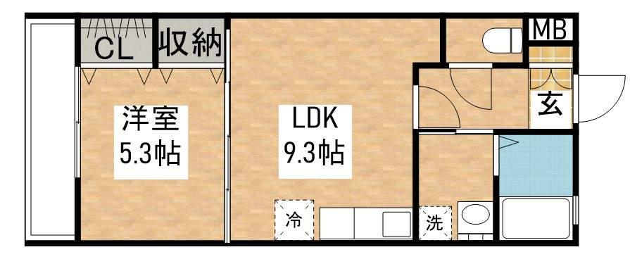 レクサス寿(1LDK/3階)の間取り写真