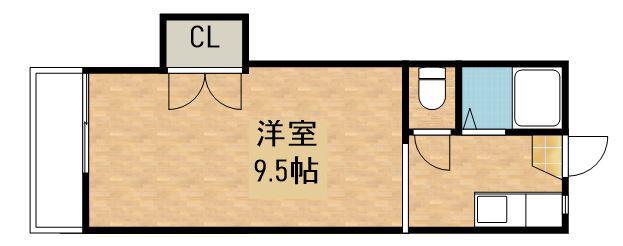 サンロード寿A棟(1K/3階)の間取り写真