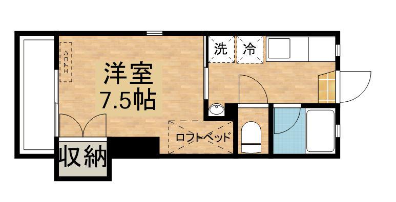 サンライズマンション寿(1K/3階)の間取り写真