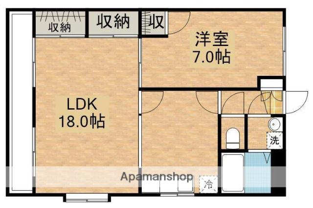 今坂マンションB(1LDK/2階)の間取り写真