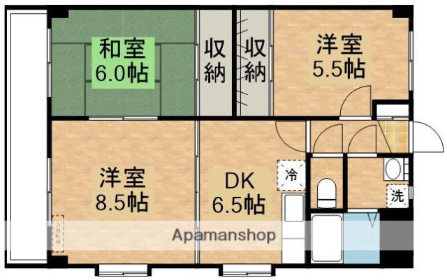 ライネクスト新川(3DK/4階)の間取り写真