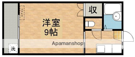 ふれあいマンション(1K/3階)の間取り写真