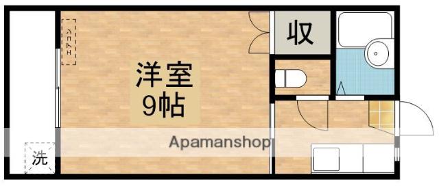 ふれあいマンション(1K/2階)の間取り写真