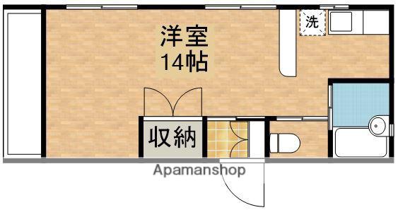 サンロード寿 B棟(ワンルーム/6階)の間取り写真