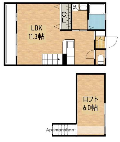 マーブルハイツⅨ(ワンルーム)の間取り写真