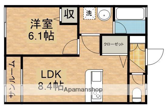 カーサ笠之原１(1LDK)の間取り写真