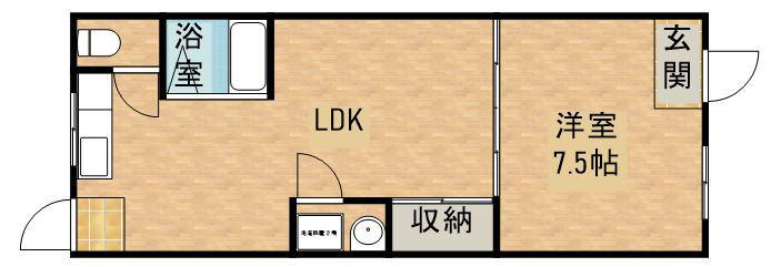 アーク寿7丁目(1LDK/1階)の間取り写真