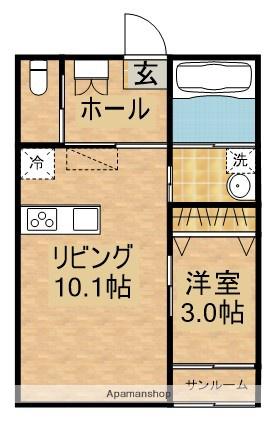 AKATSUKI(1LDK/2階)の間取り写真